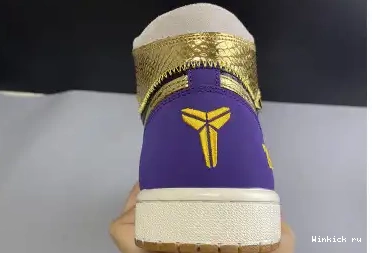 HIGH JORDAN GOLD BLACK PURPLE OG “MAMBA”  AIR 1 UNION X 0430